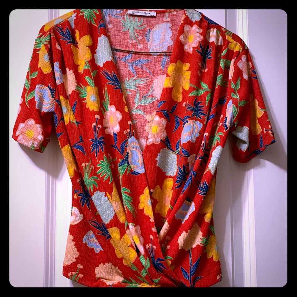 V-Neck Floral Shirt